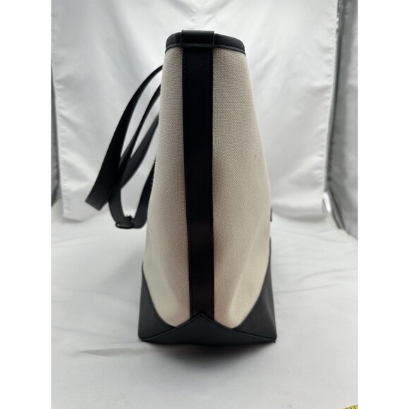 MLB Korea New York Yankees Canvas Tote Bag Big Logo Beige Black FLAWS READ - Picture 5 of 16